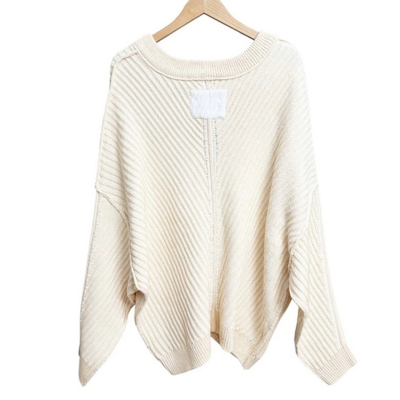 NWT Free People Freeway V-Neck Sweater Neutral - Picture 3 of 7